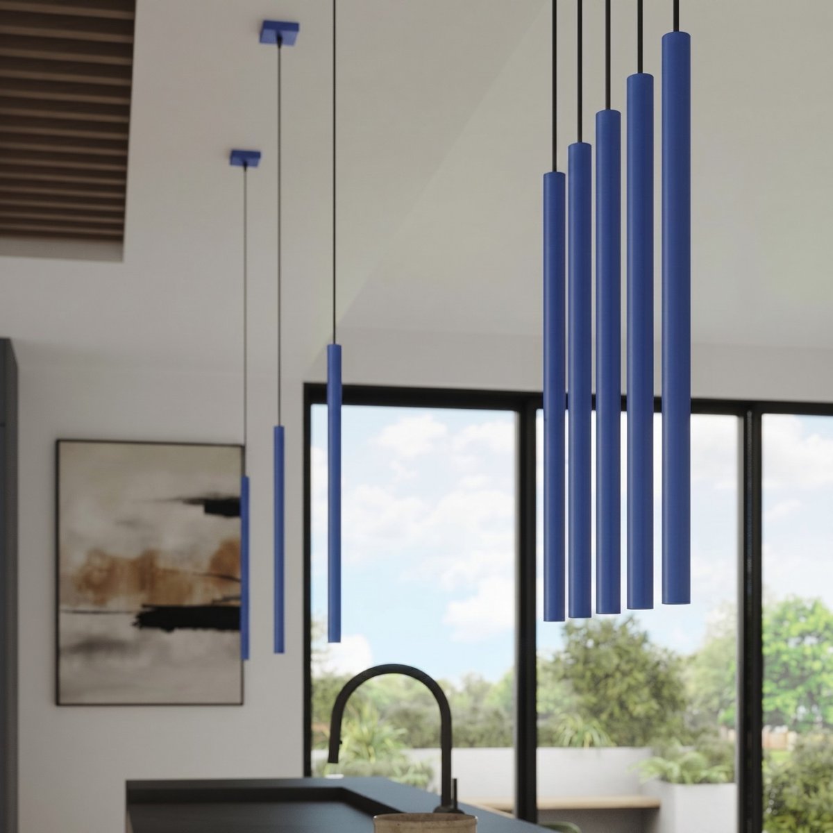 Suspension Acier Outremer G9 2 PASTELO outremer, EDEN
