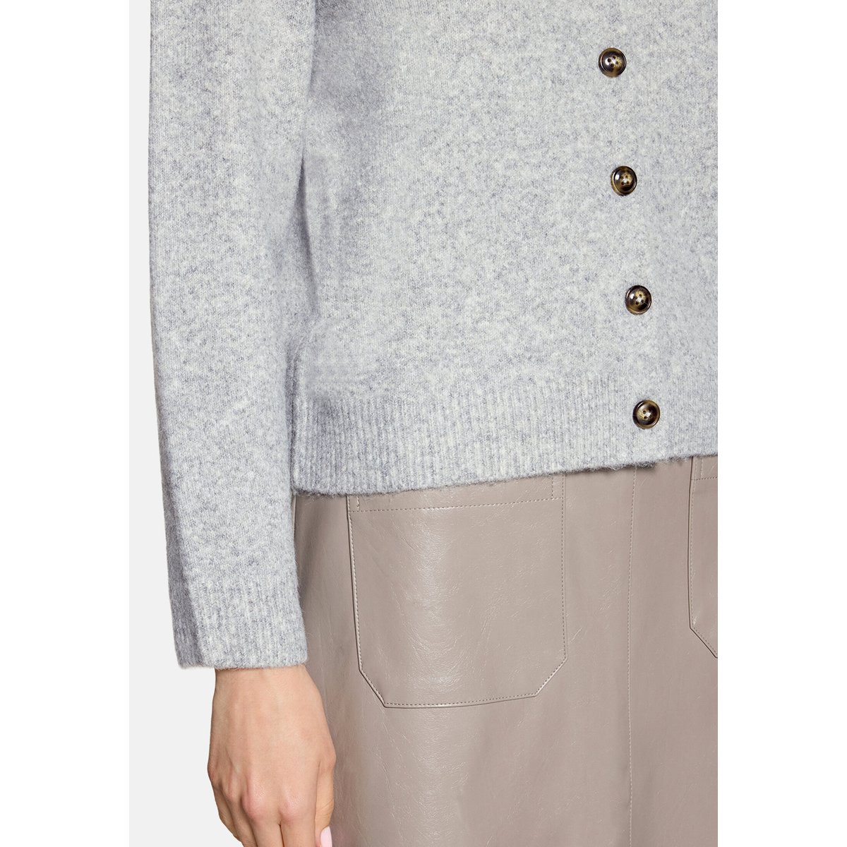 Cardigan en maille à col gris, CARTOON