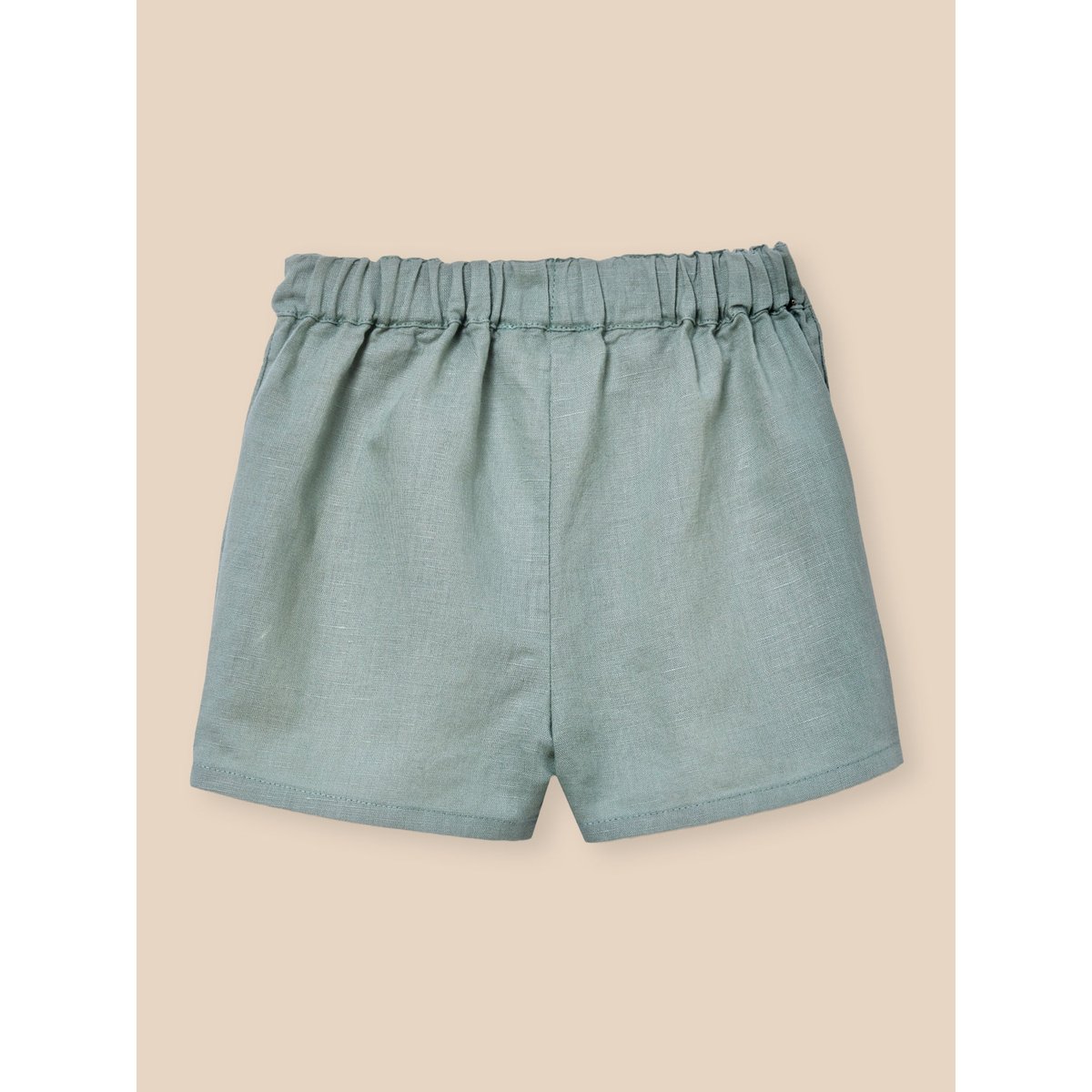Short en lin et coton celadon, CYRILLUS