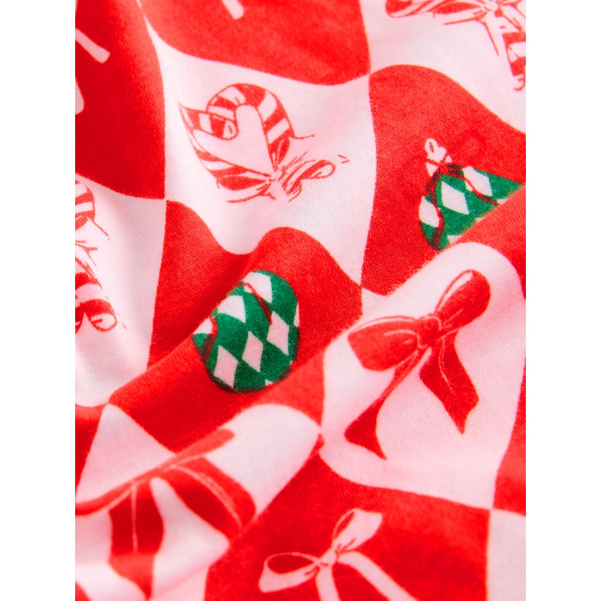 Pyjama à manches longues nœuds de noël rouges, NEXT