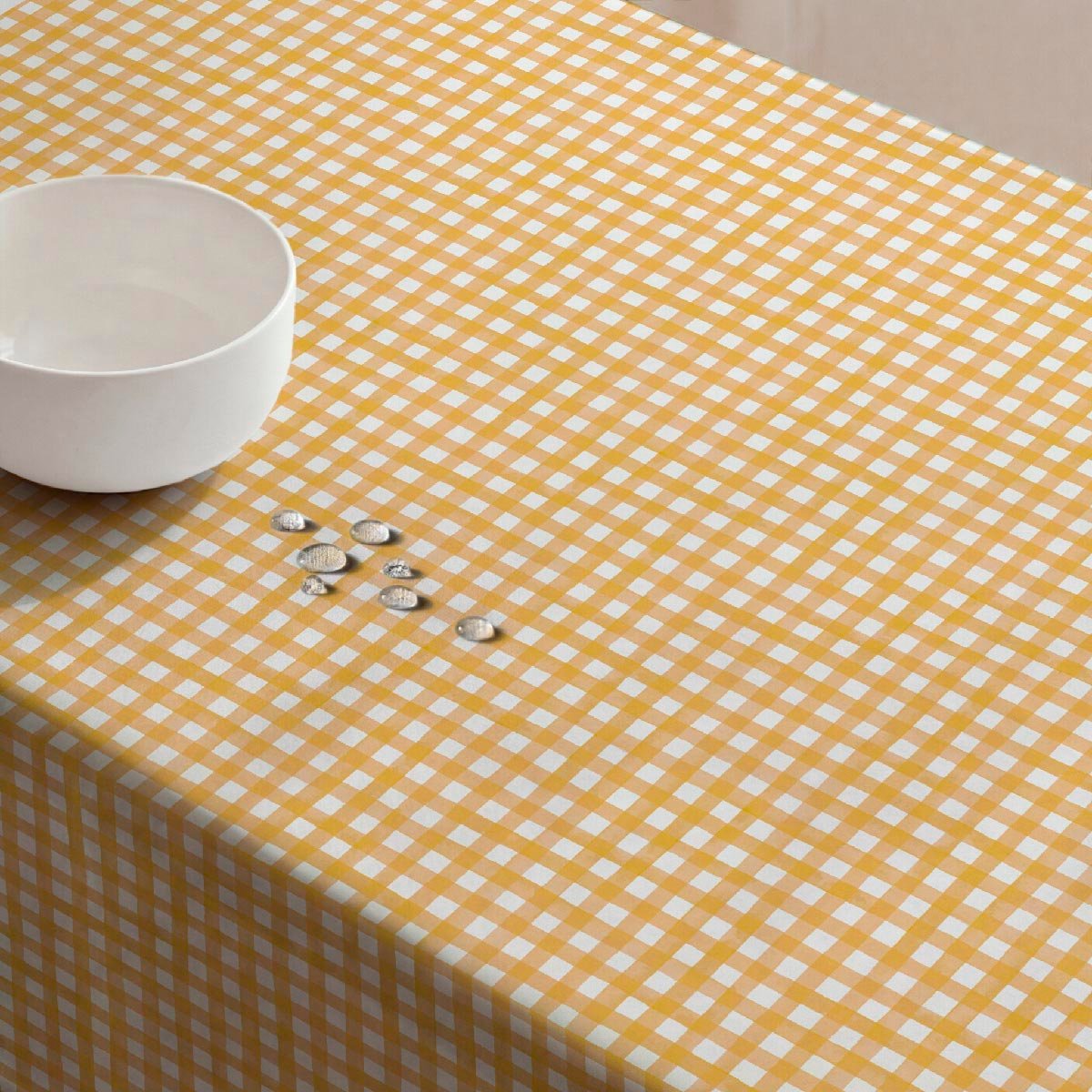 Nappe anti-taches Avignon Jaune - 100% coton - jaune, NAF NAF HOME