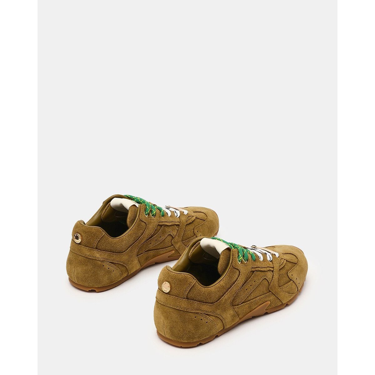 Sapatilhas em pele camurça, atacadores duplos, ASIEL caqui, STEVE MADDEN