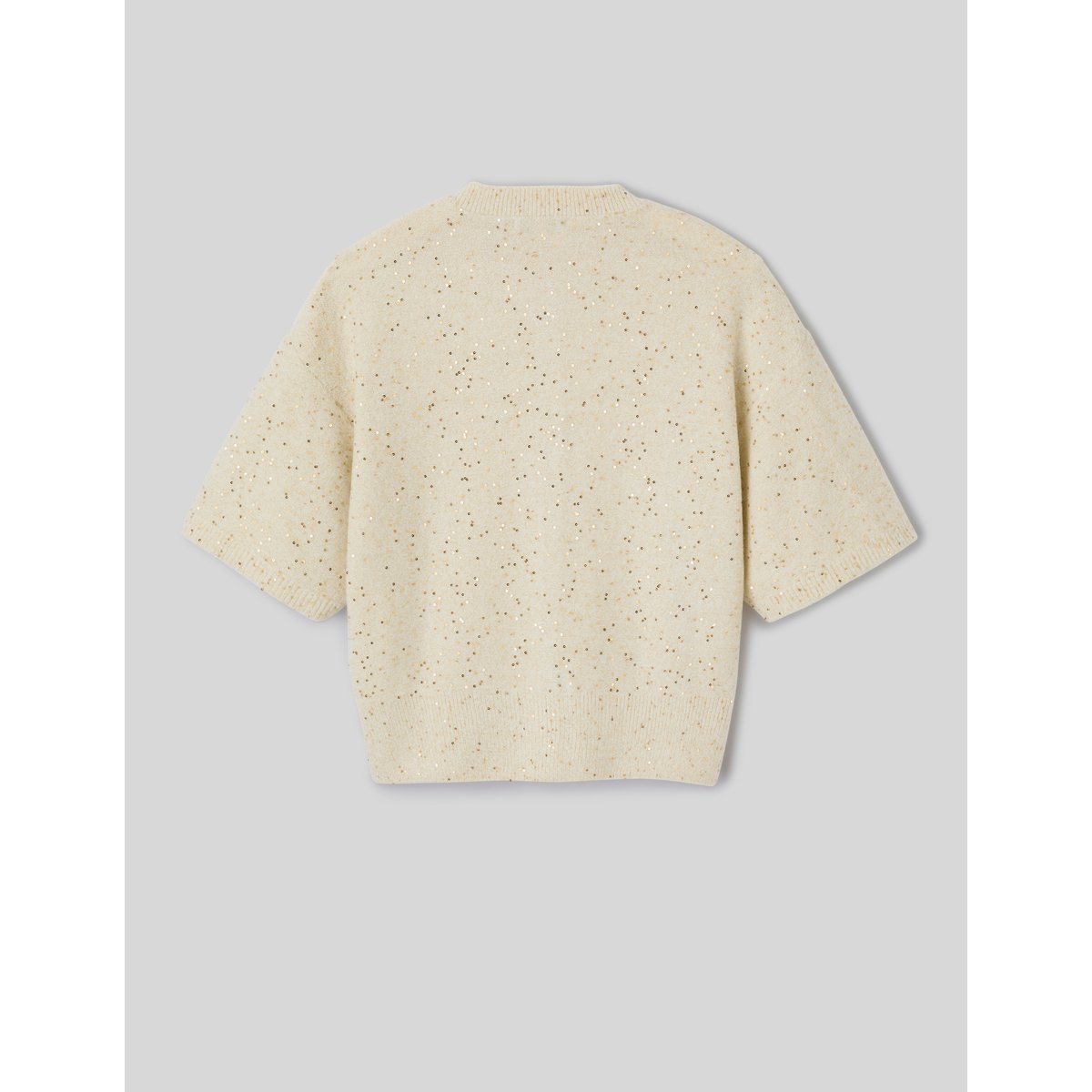 Gilet maille brillante ecru, BZB