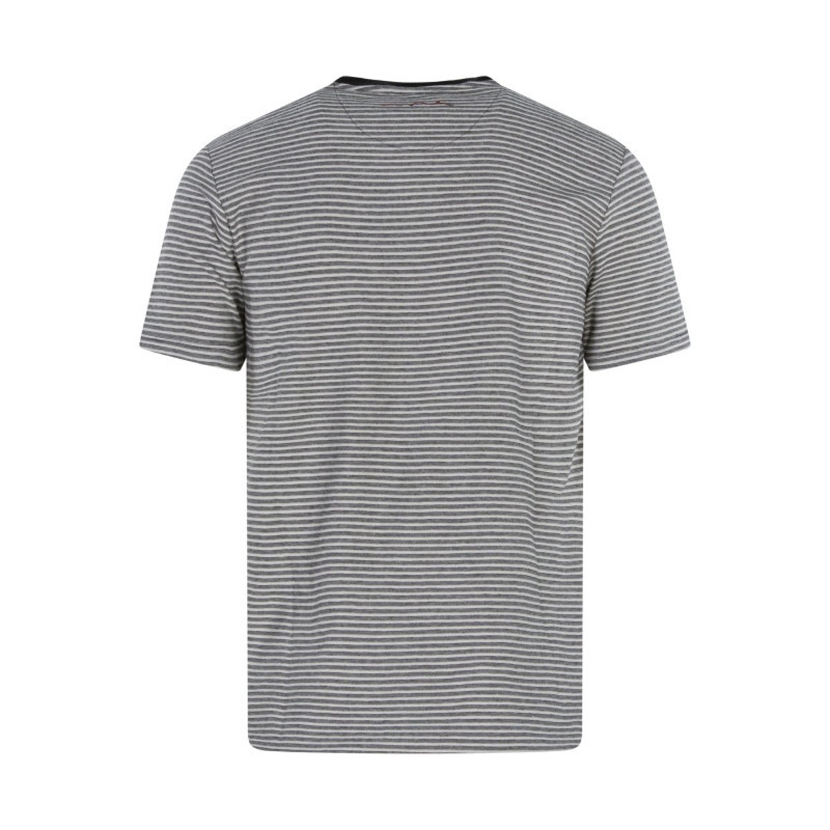 T-shirt noir et écru à coupe droite pourvu d'un col rond et de manches courtes noir, TEDDY SMITH