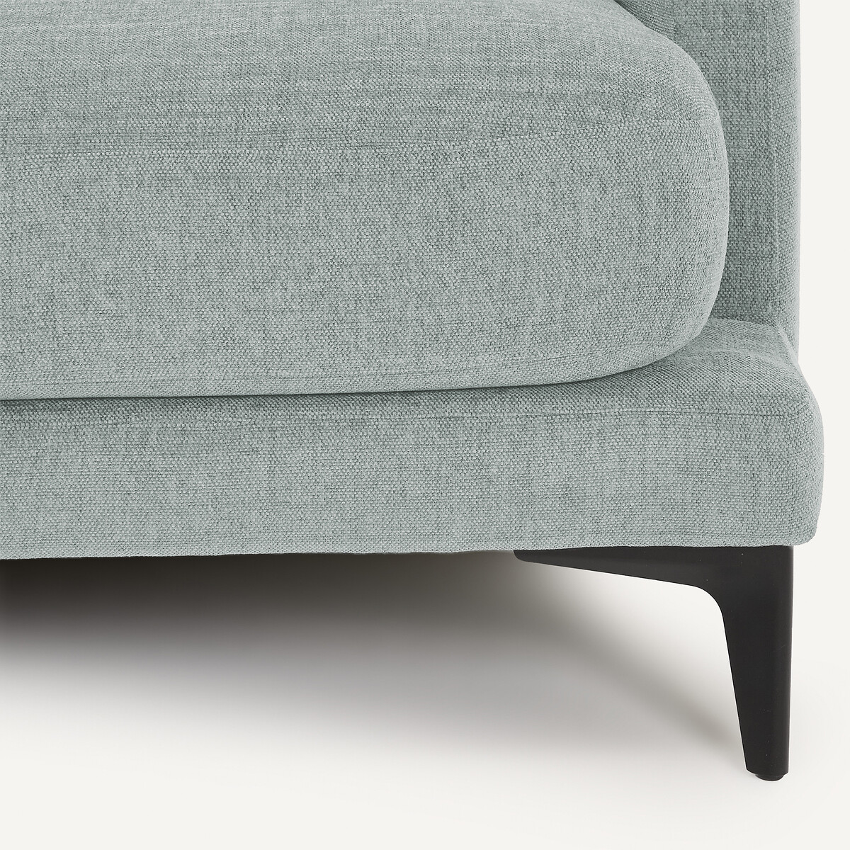 Demi-canapé 2 places en polyester natté, MODERNISTE aquamarine, EMMANUEL GALLINA X AM.PM