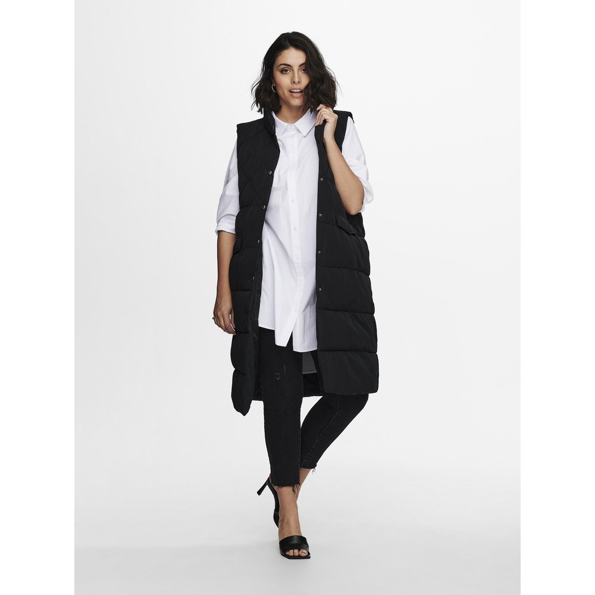 Gilet Matelassé black 1, ONLY CARMAKOMA
