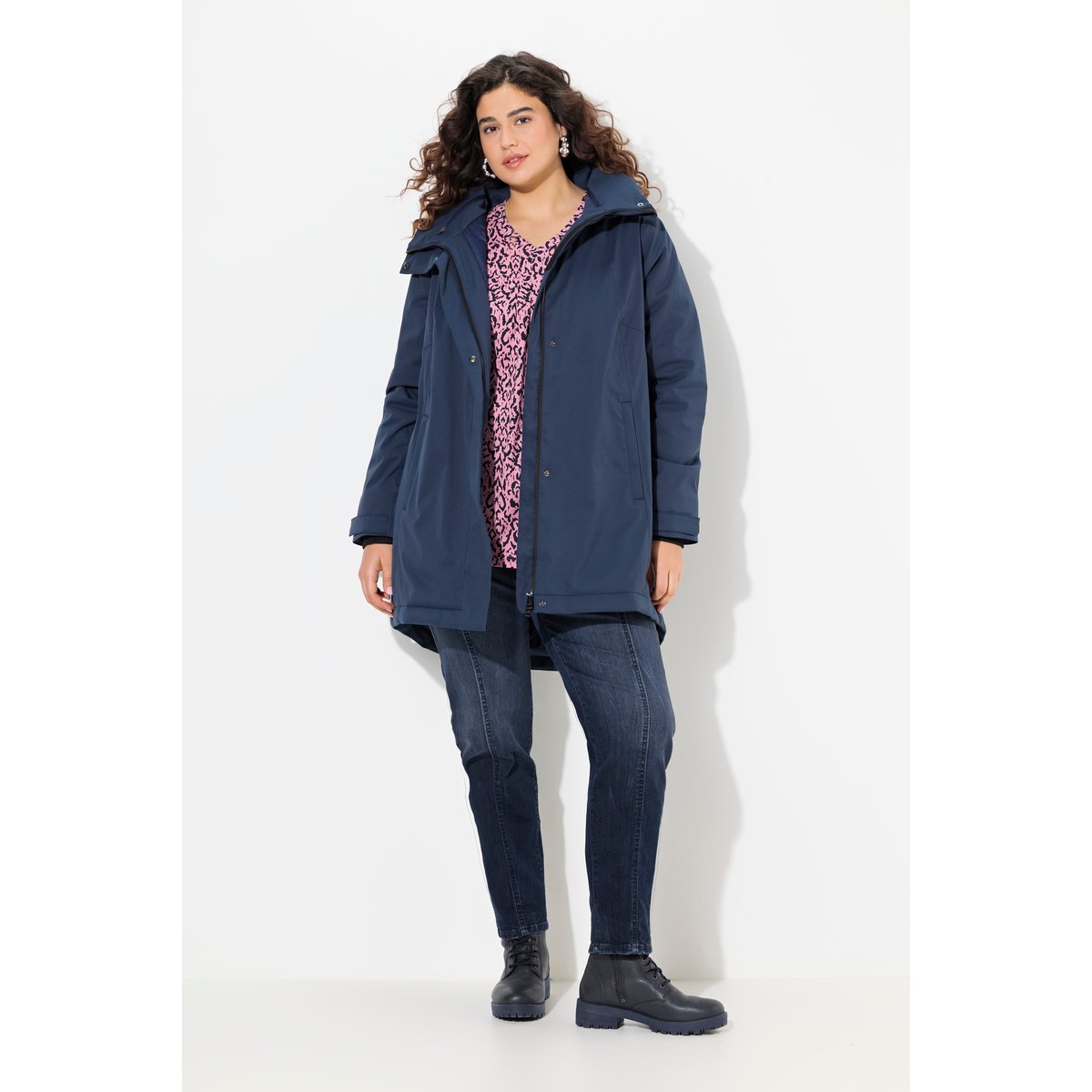 Veste technique HYPRAR imperméable, capuche pétrole foncé, ULLA POPKEN