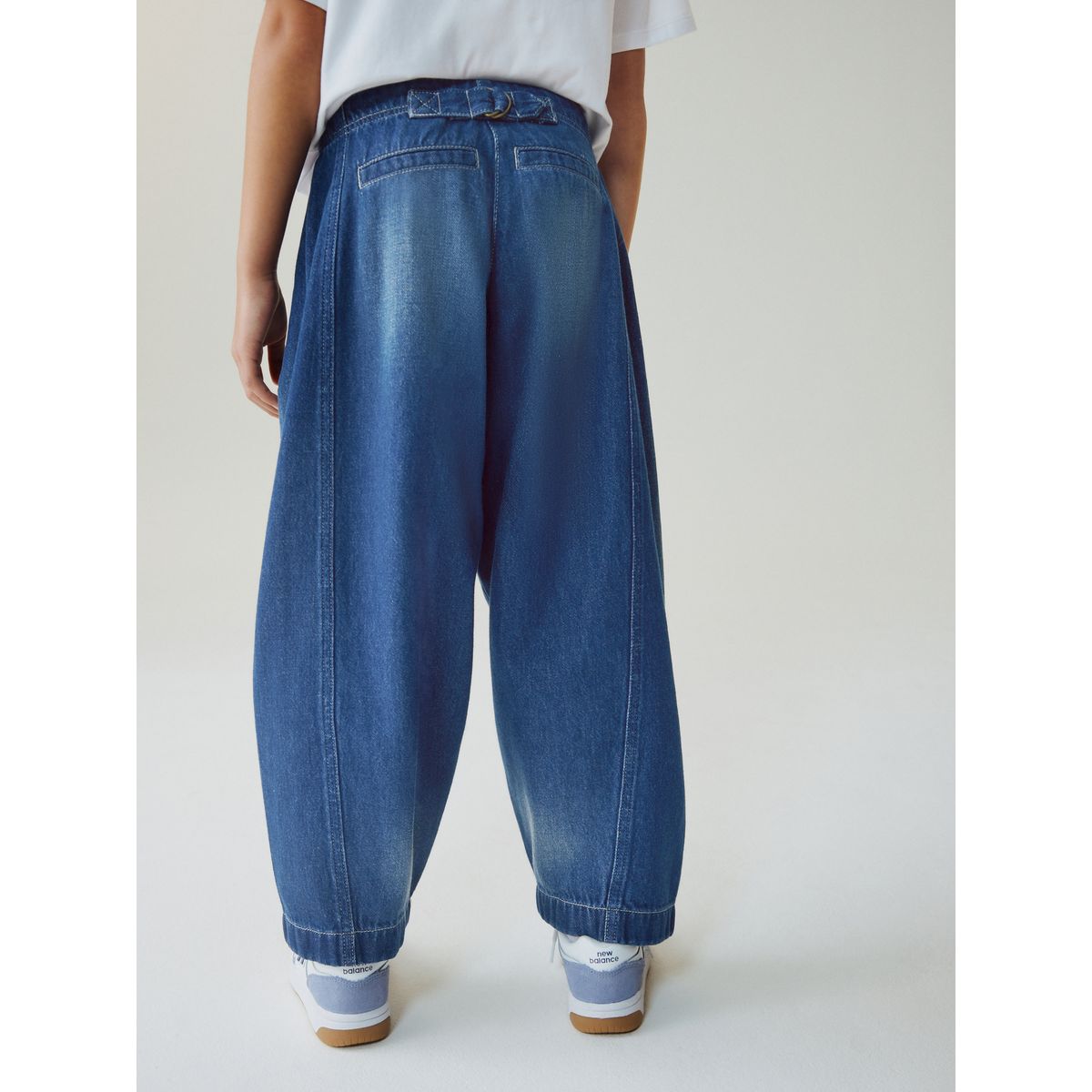 Jean barrel bleu foncé, NEXT