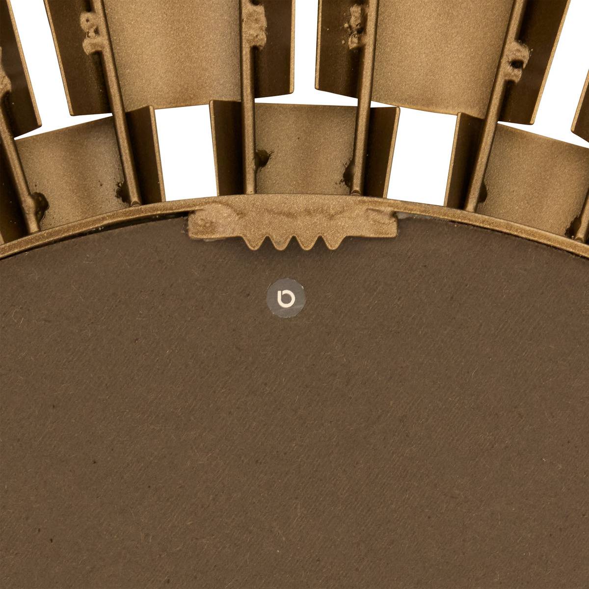 Miroir rond en acier inoxydable YOURI doré, ATMOSPHERA