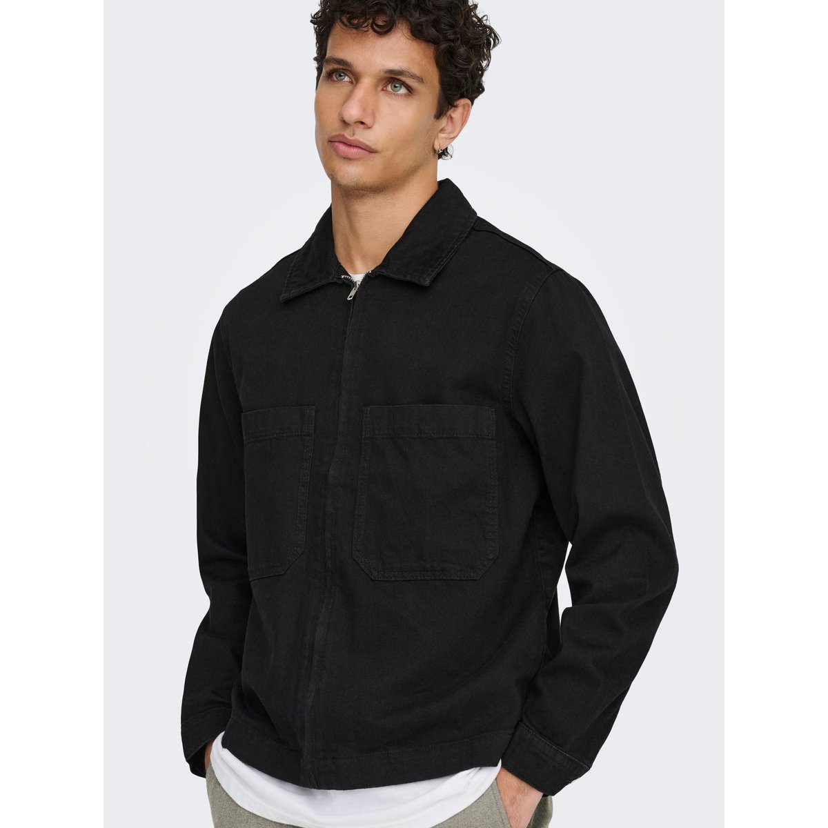 Veste En Jean noire - black denim 1, ONLY & SONS