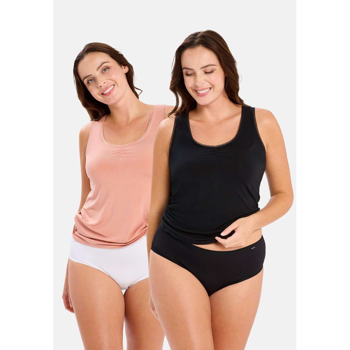 Lot de deux débardeurs thermiques CHILL noir&rose, SANS COMPLEXE