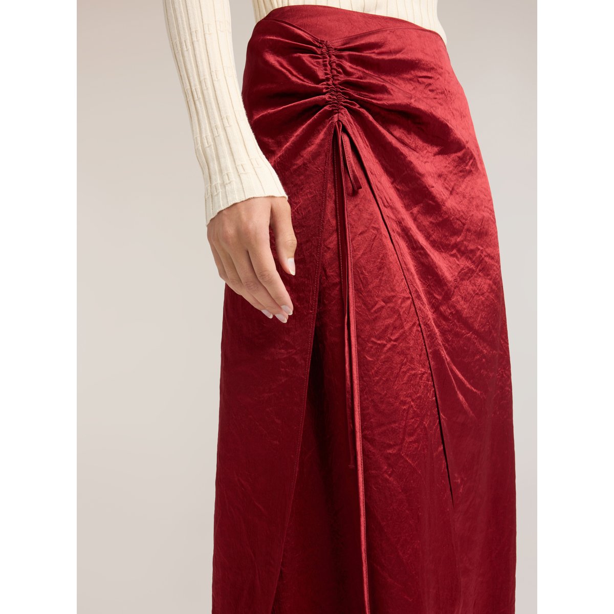 Jupe avec drapé burgundy, MOTIVI