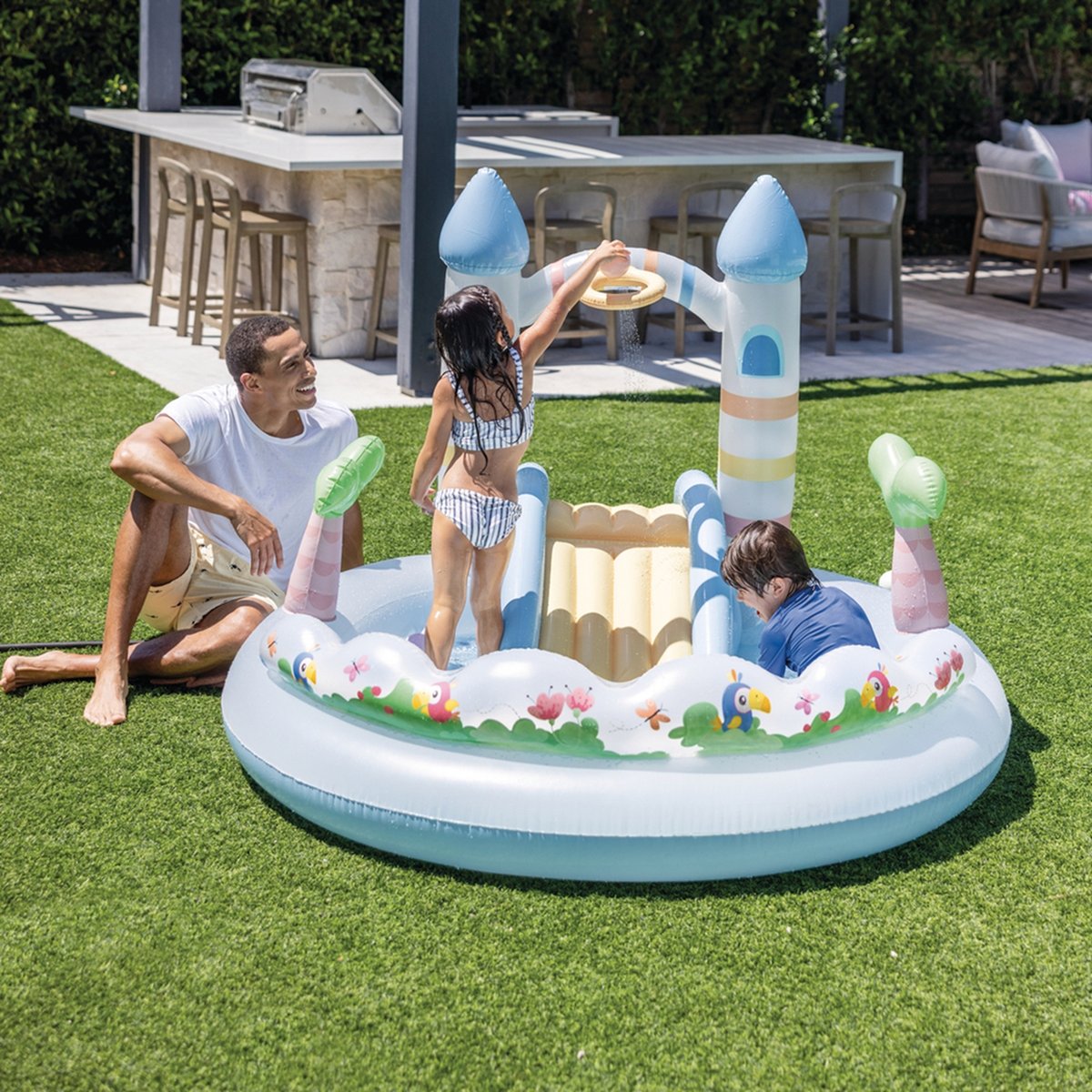 Aire de jeux chateau magique multicolore, INTEX