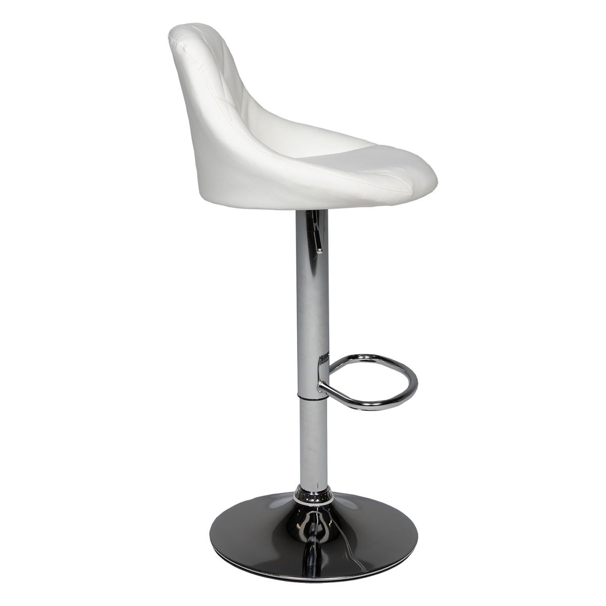 Lot de 2 tabourets de bar, JASPER blanc, métalique, HAPPY GARDEN