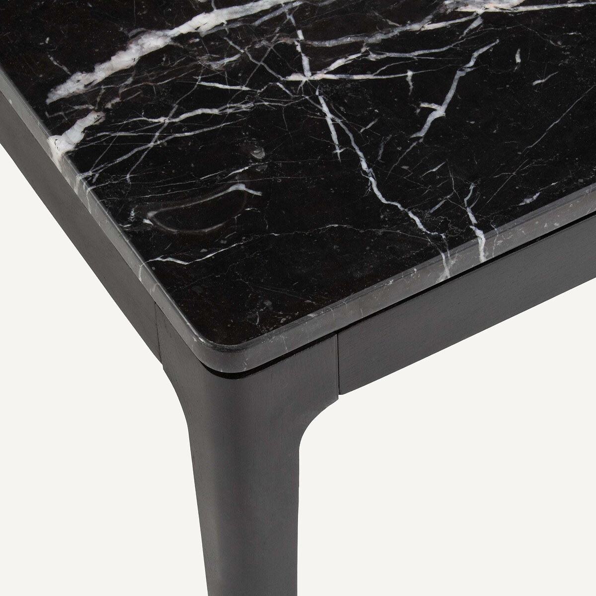 Mesa de centro de mármol negro y roble macizo, Helda, diseño de Emmanuel Gallina mármol negro, AM.PM X EMMANUEL GALLINA