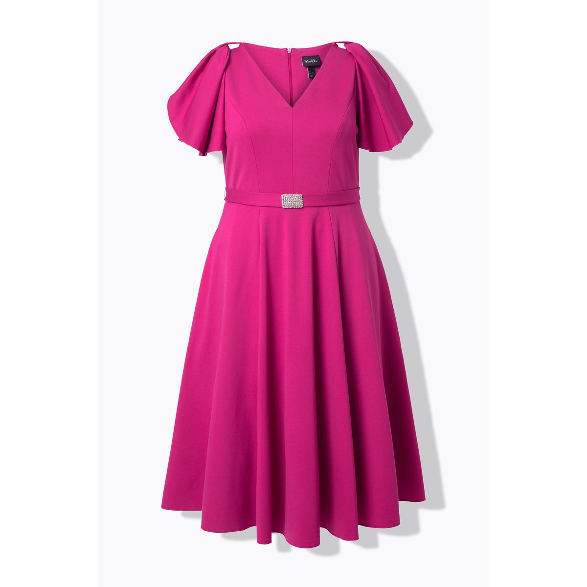 Robe de soirée longueur midi magenta, ULLA POPKEN