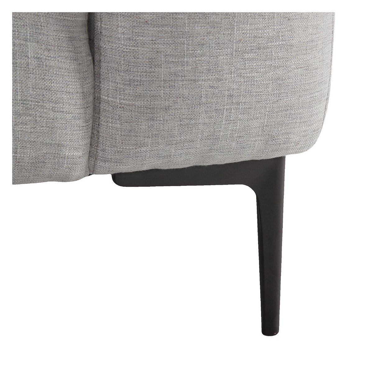 Canapé d'angle avec coton et lin garni de plumes TESSIE gris, HABITAT