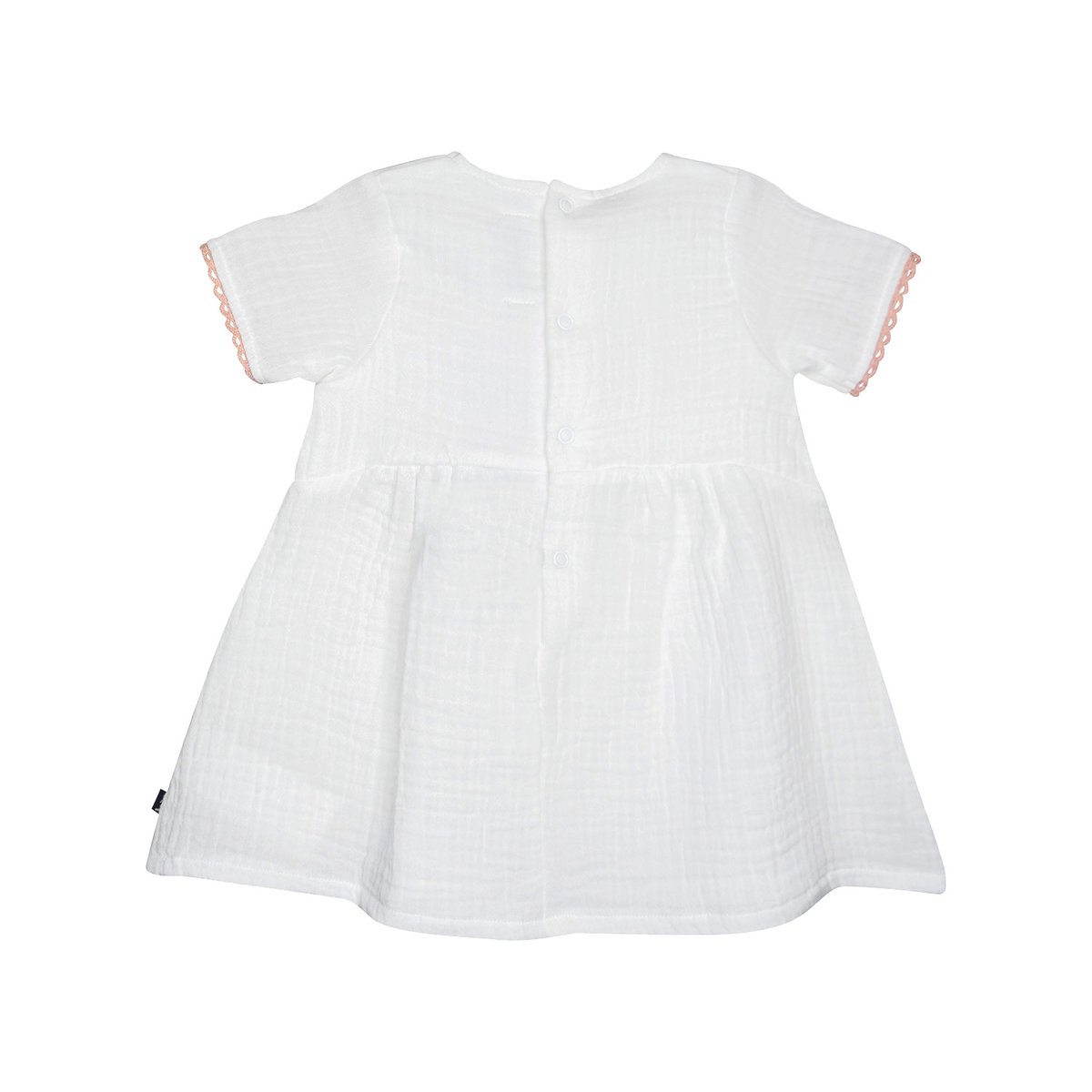 Robe odette manches courtes blanc, SUCRE D'ORGE