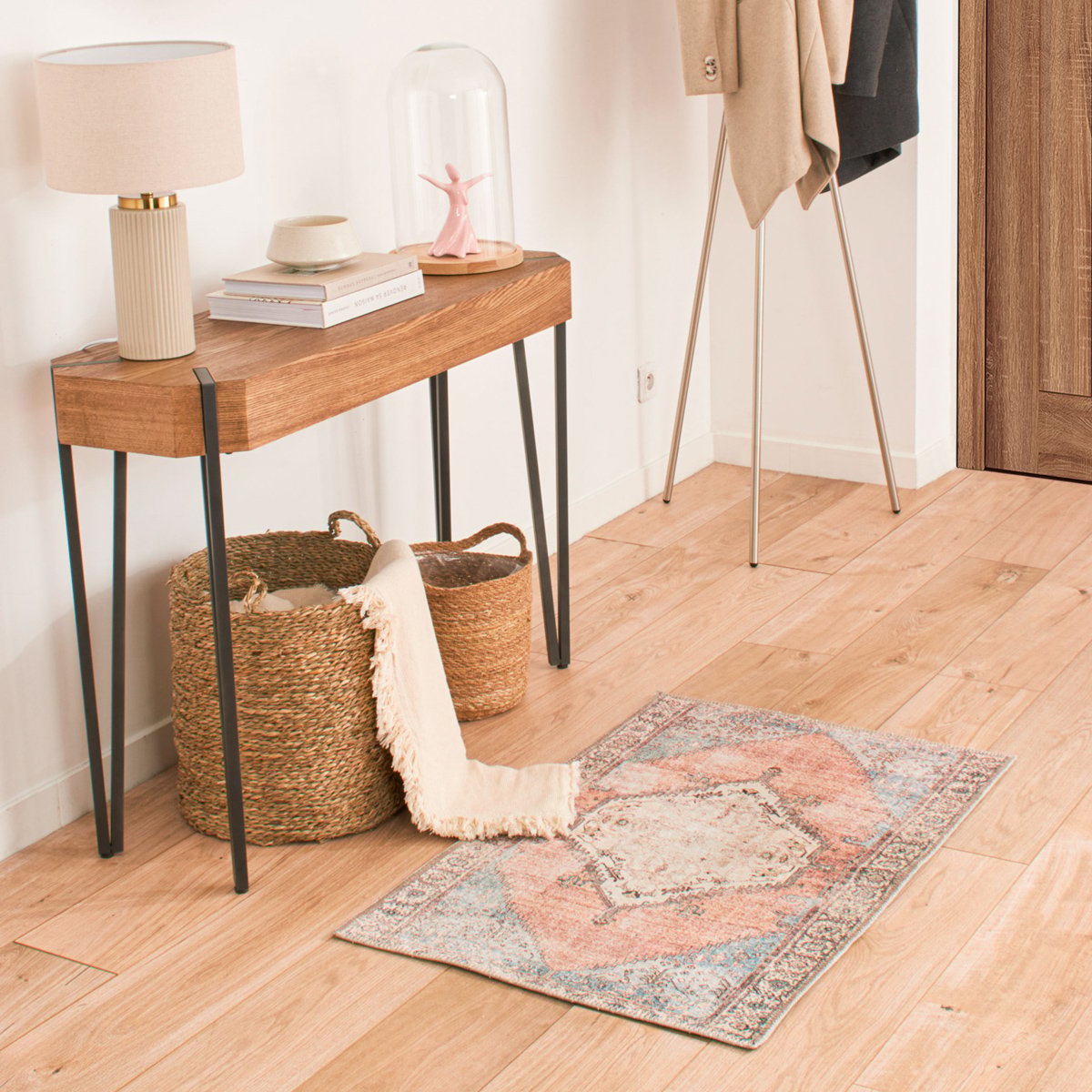 Tapis de salon vintage symétrique CARRY multicolore, NAZAR RUGS