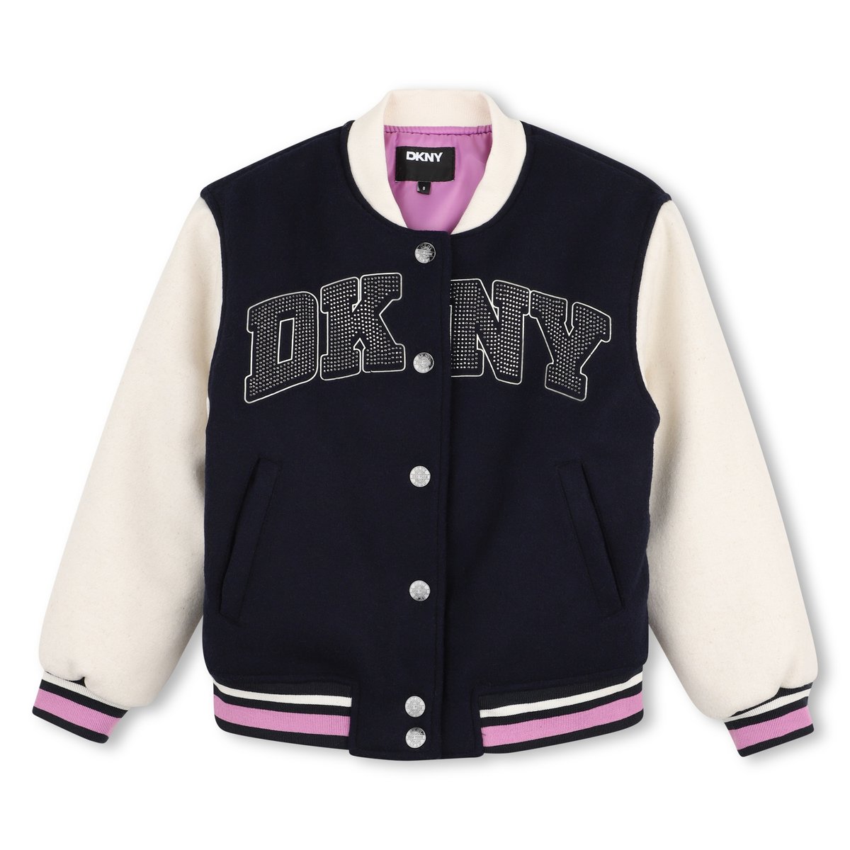 Blouson siglé bleu mistral, DKNY