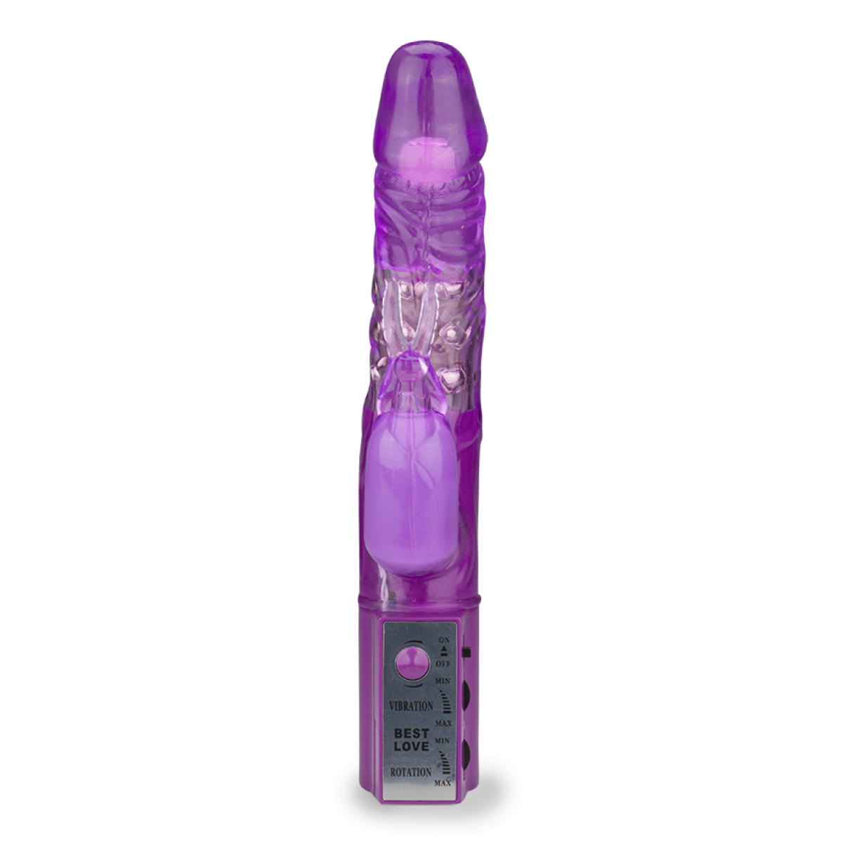Vibromasseur vibro rabbit rotatif gros diamètre violet, LOVE AND VIBES