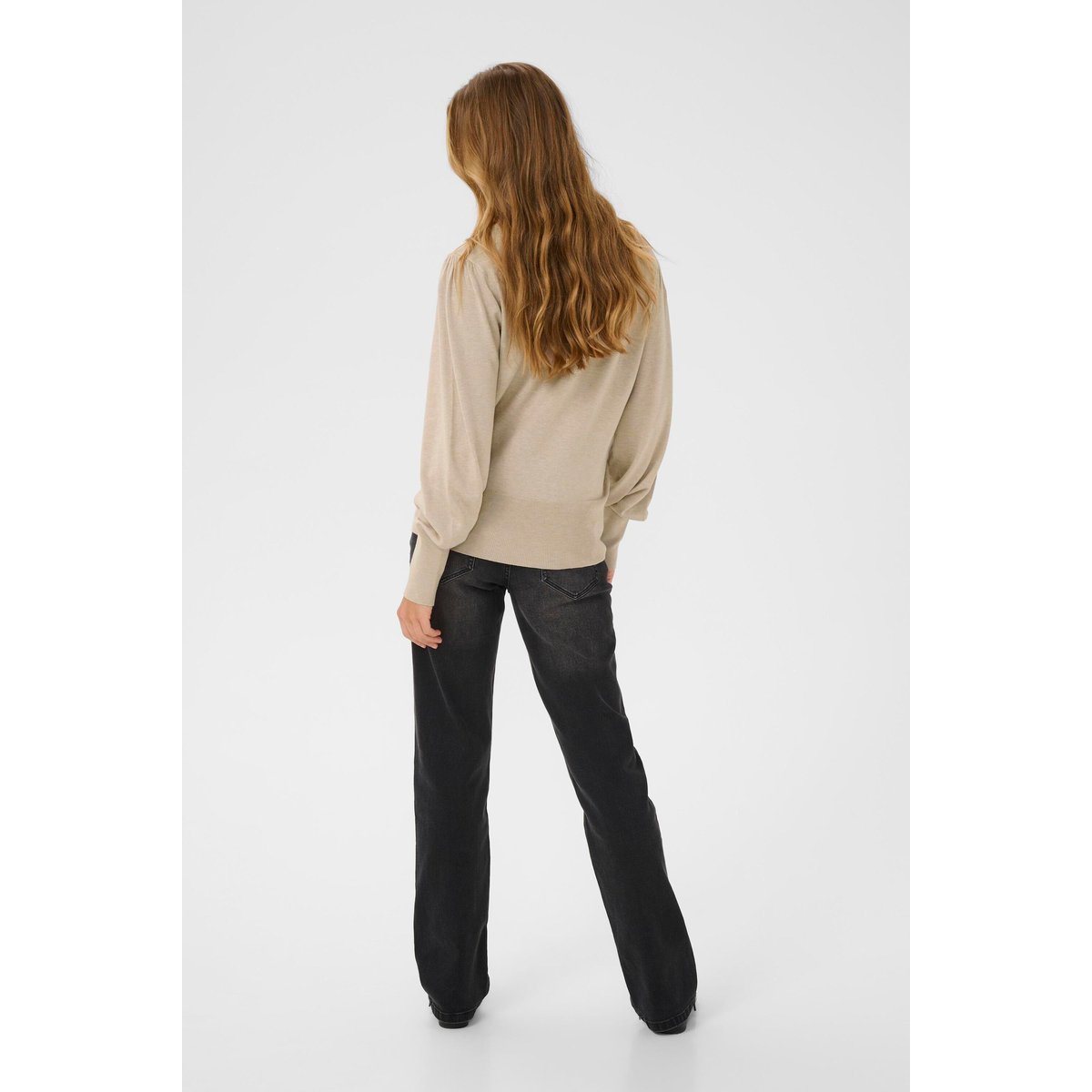 Pullover tricoté beige classic sand melange, KAFFE