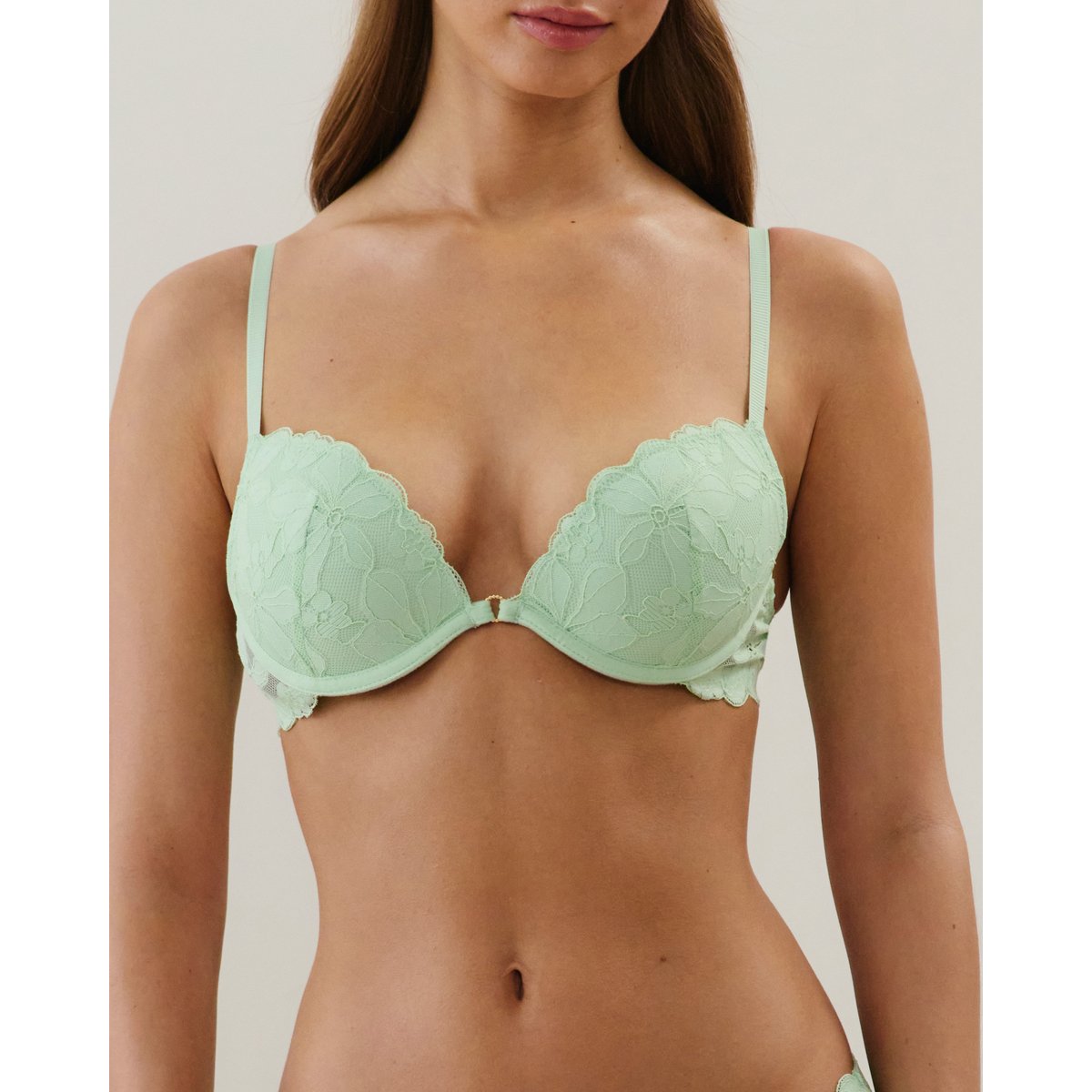 Soutien-gorge push-up en dentelle ESTIVALIZ vert menthe, UNDIZ