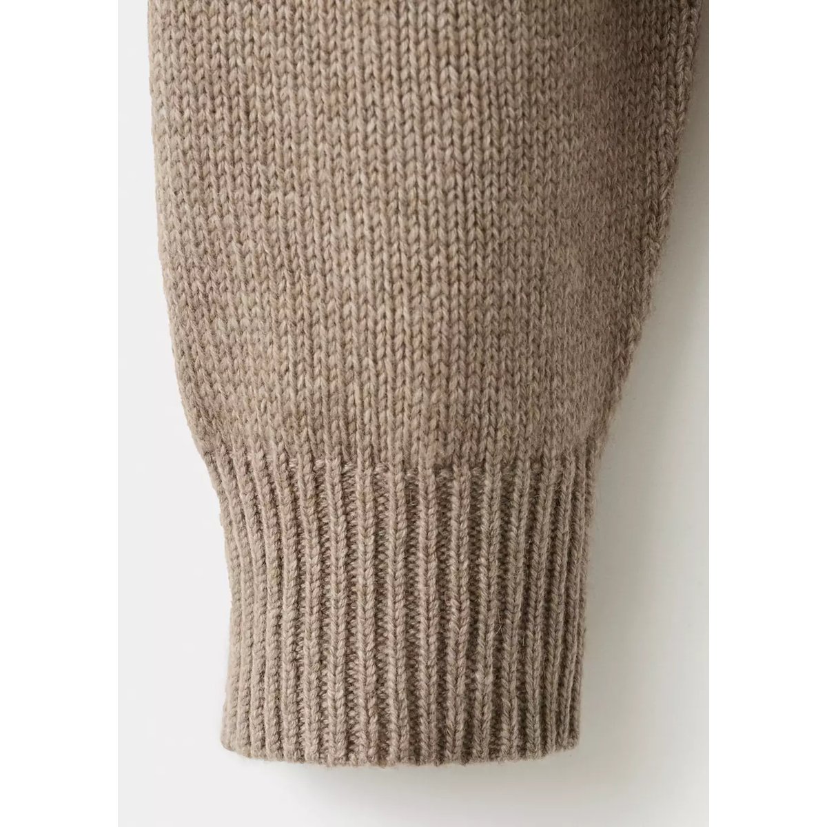 Cardigan maille laine mélangée beige, MANGO MAN
