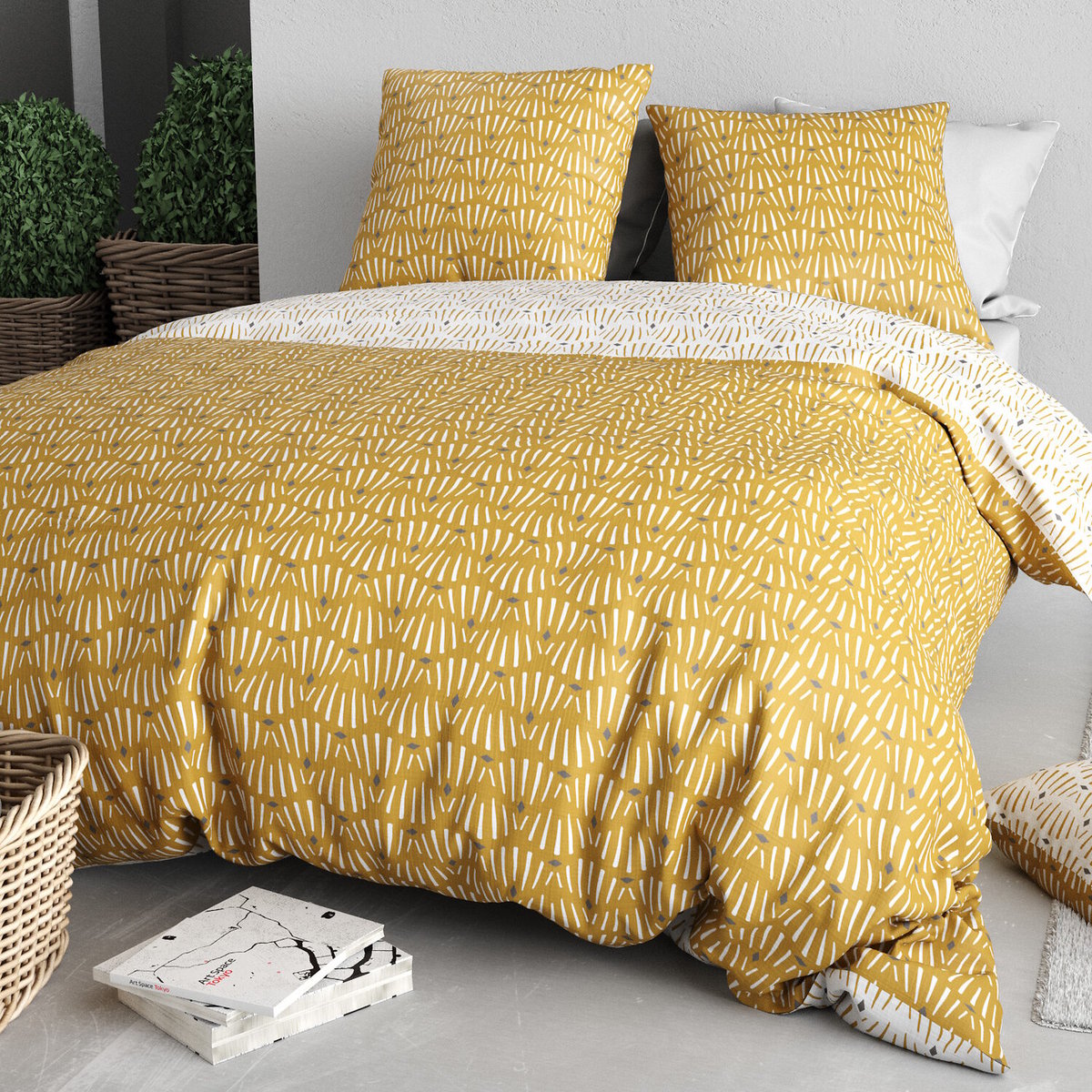 Parure housse de couette en polycoton imprimée, Rachel imprime, C DESIGN HOME TEXTILE
