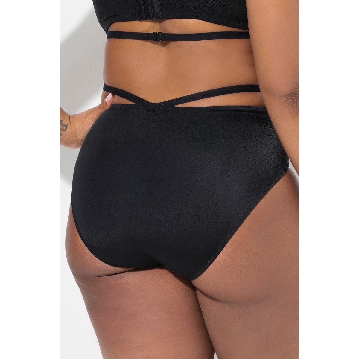 Culotte midi TruYou noir, ULLA POPKEN