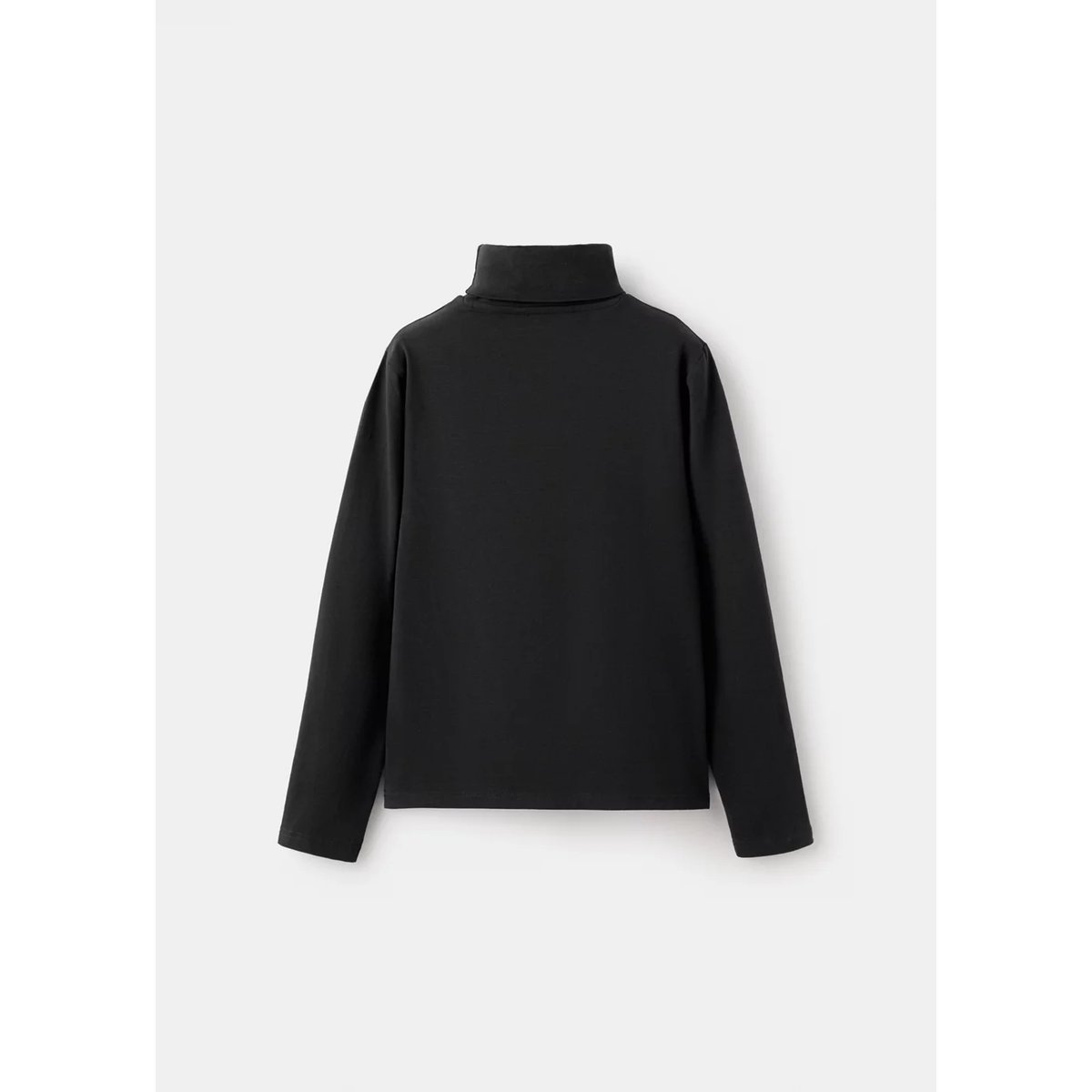 T-shirt en coton à col roulé noir, MANGO KIDS