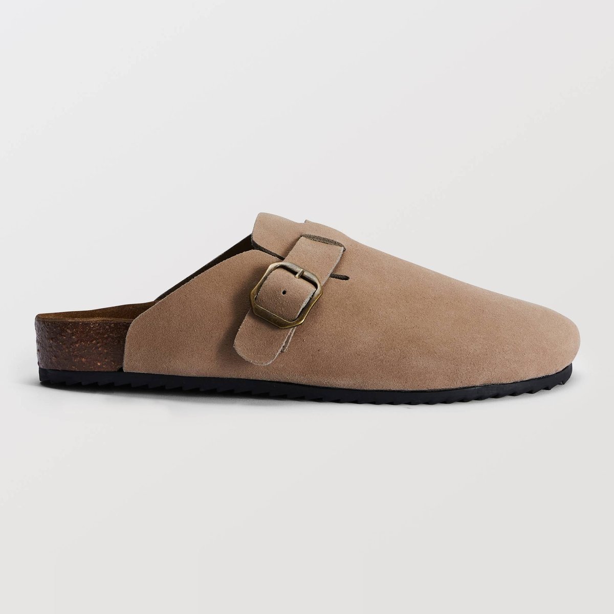 Sabots en cuir sable, MONOPRIX