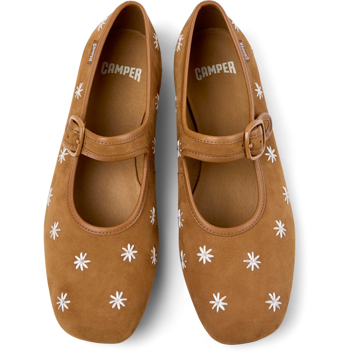 Ballerines Cuir CASI MYRA marron moyen, CAMPER