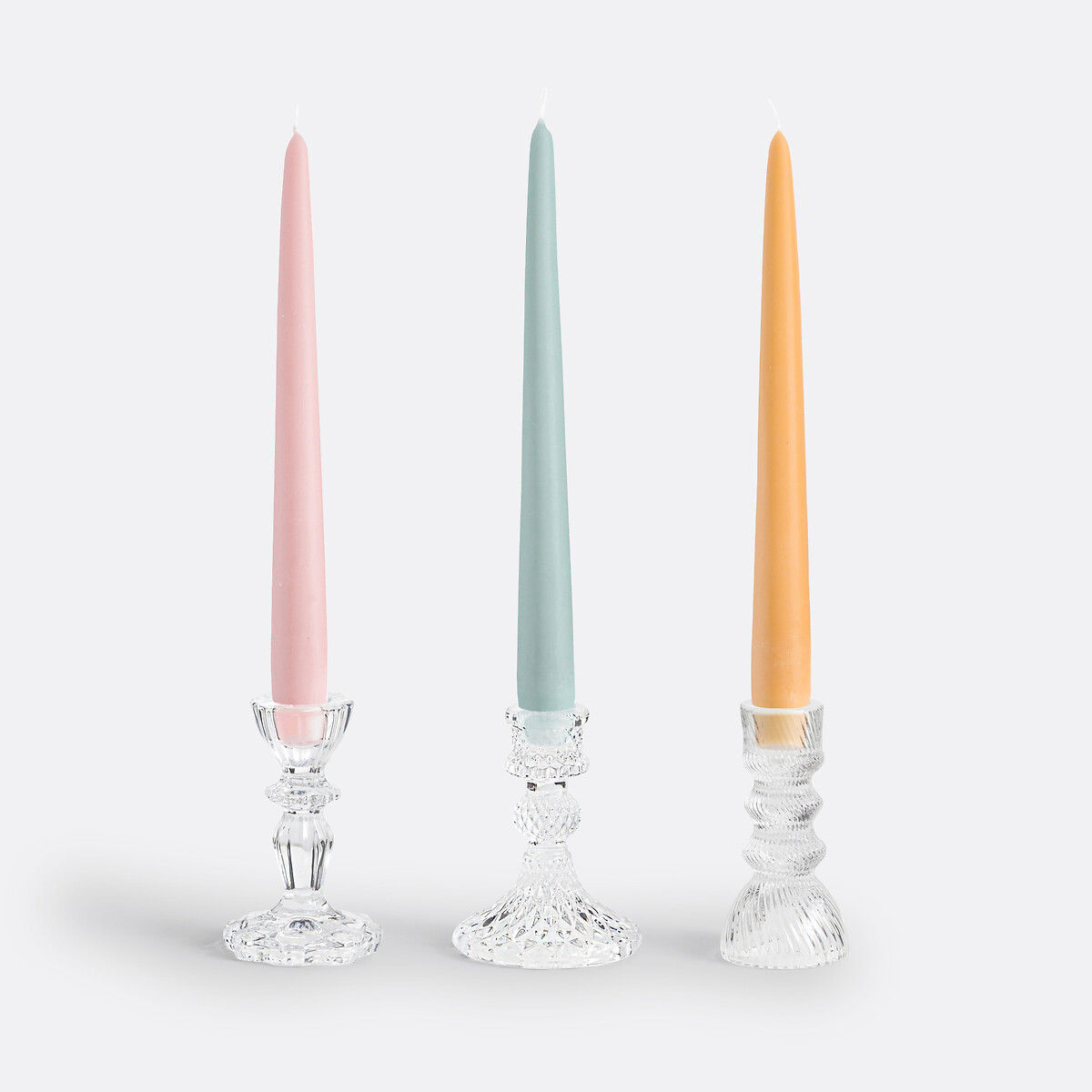 Kerzenständer Carsa, Glas, H. 10,2 cm transparent, LA REDOUTE INTERIEURS