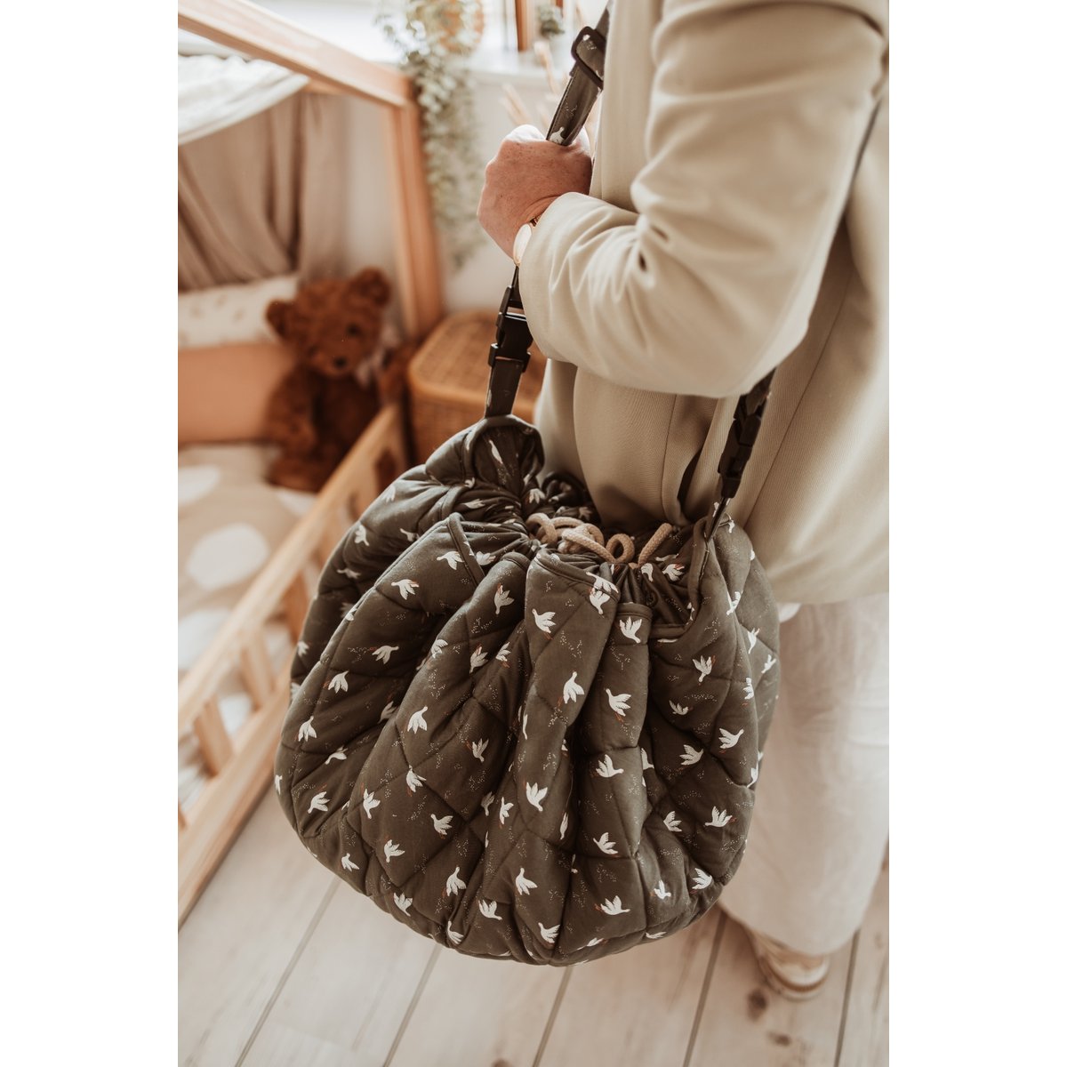 play&go - tapis d´éveil & sac organic - birds vert, PLAY ET GO