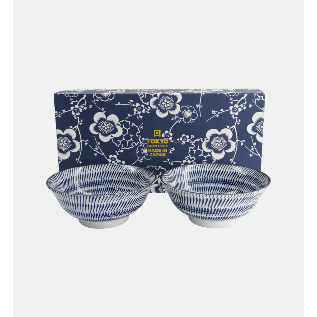 Coffret de 2 bols à ramen bleu et blanc, TOKYO DESIGN STUDIO