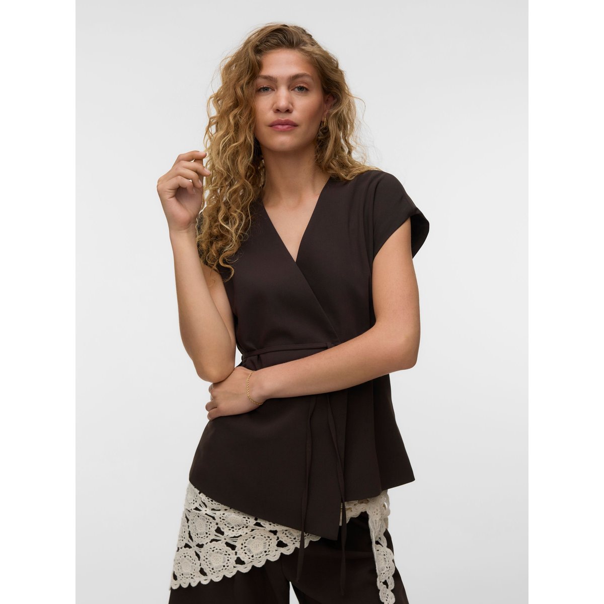 Gilet marron - chocolate torte, VERO MODA