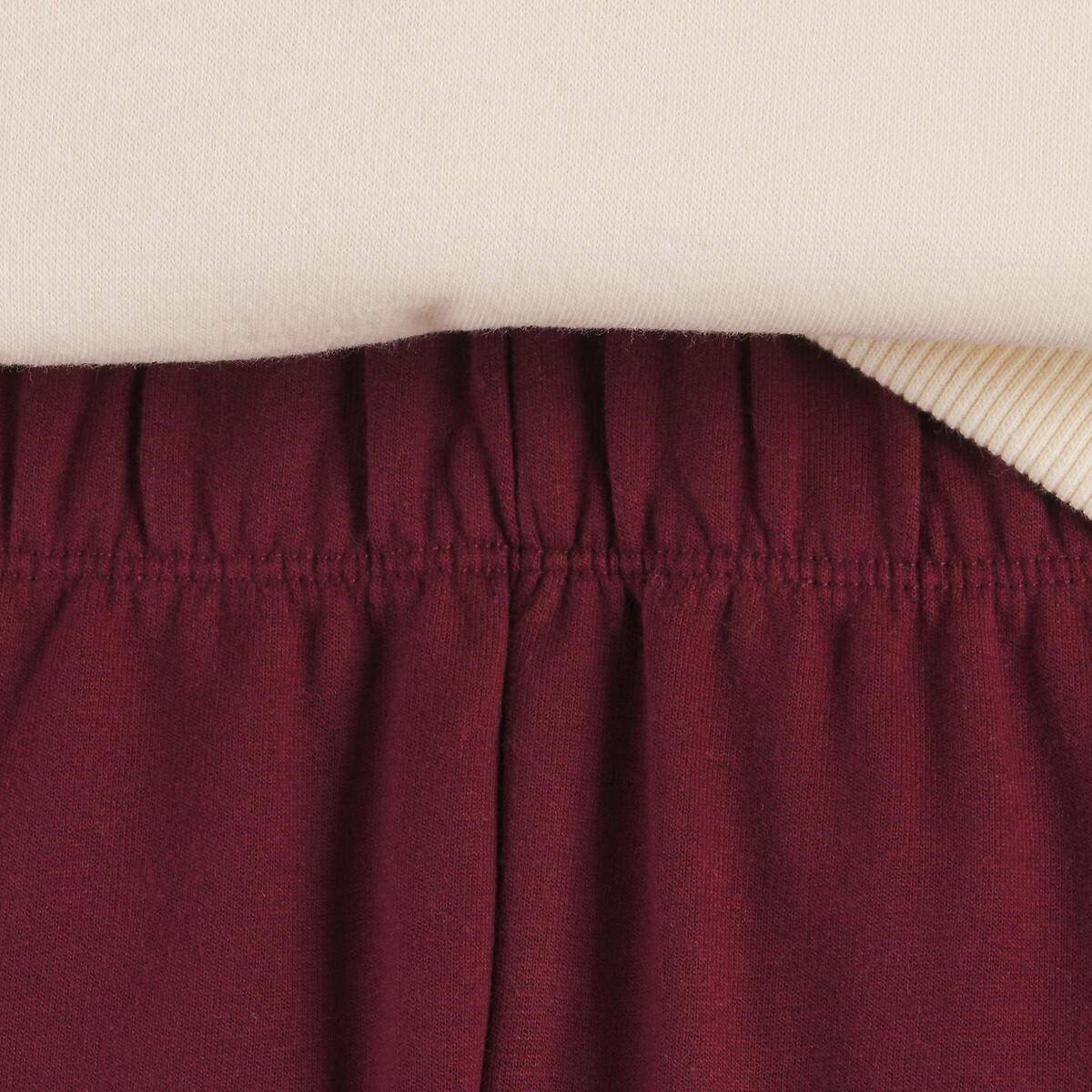 Hoodie and Joggers Outfit bordeaux + ecru, LA REDOUTE COLLECTIONS