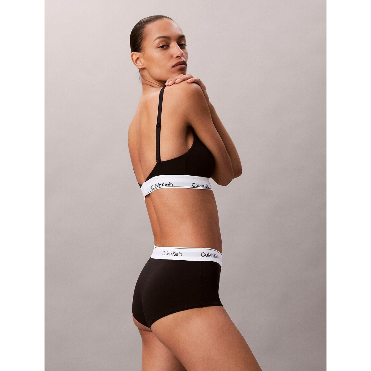 Short ICON COTTON MODAL noir, CALVIN KLEIN UNDERWEAR