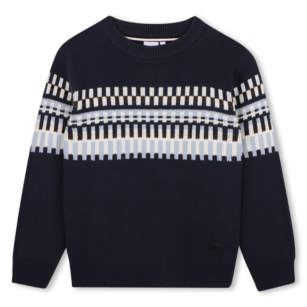Pull tricot bleu cargo, BOSS KIDSWEAR