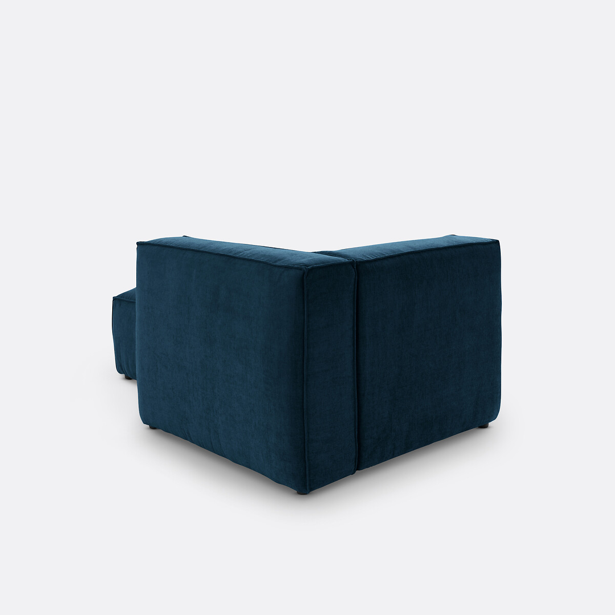 Élément méridienne pour canapé modulable, en velours texturé, SEVEN bleu de prusse, LA REDOUTE INTERIEURS