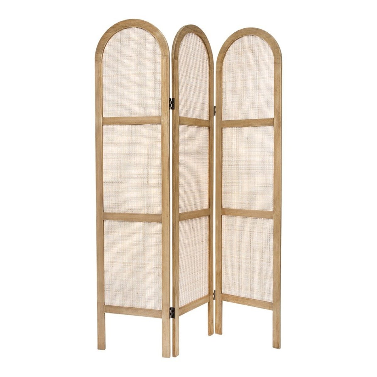 Paravent cannage beige, ATMOSPHERA