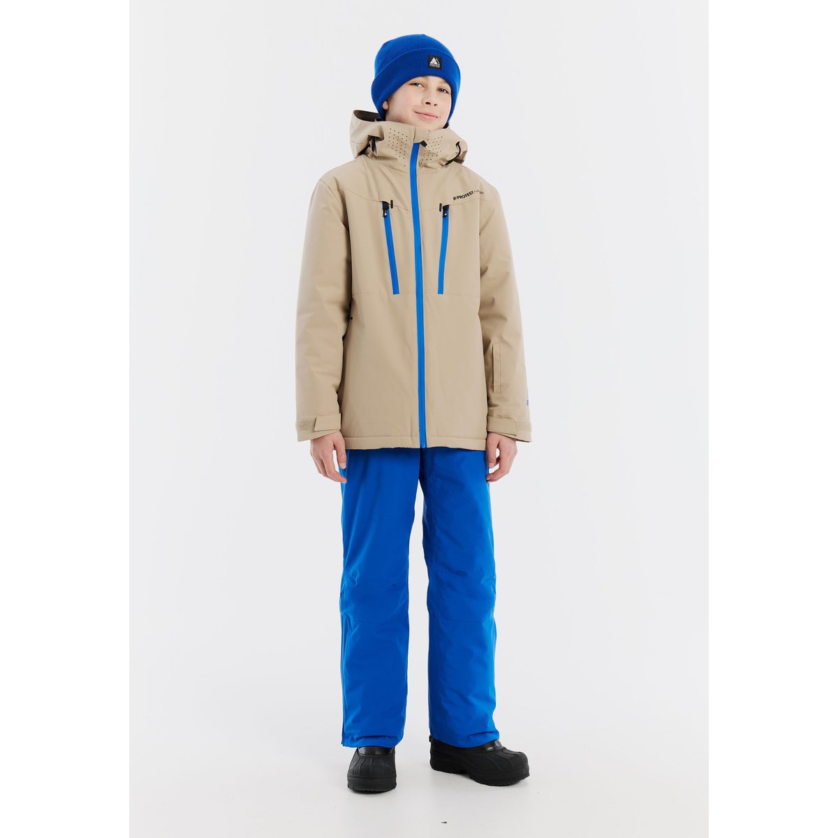 Veste de ski et de snowboard PRTWIXAN JR bamboobeige, PROTEST