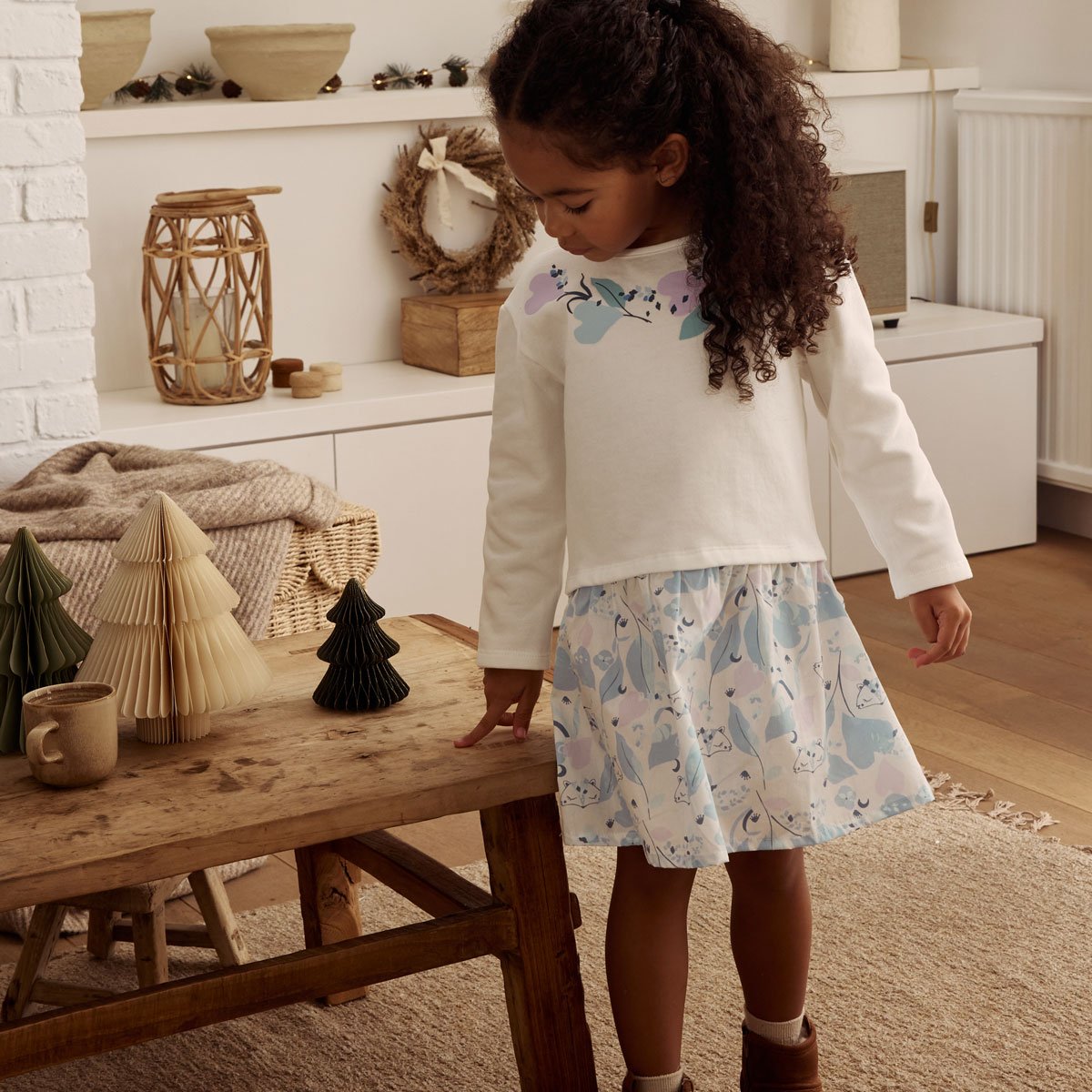 Robe enfant en molleton Polarmoon bleu, PETIT BEGUIN