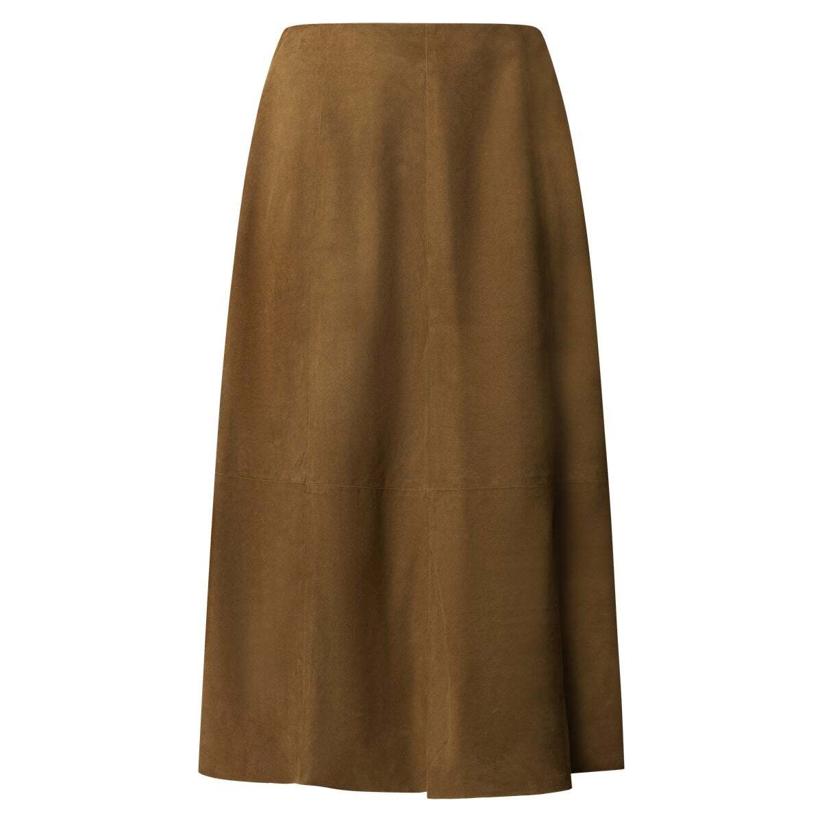 Jupe Midi En Daim beiges grains, PEPE JEANS