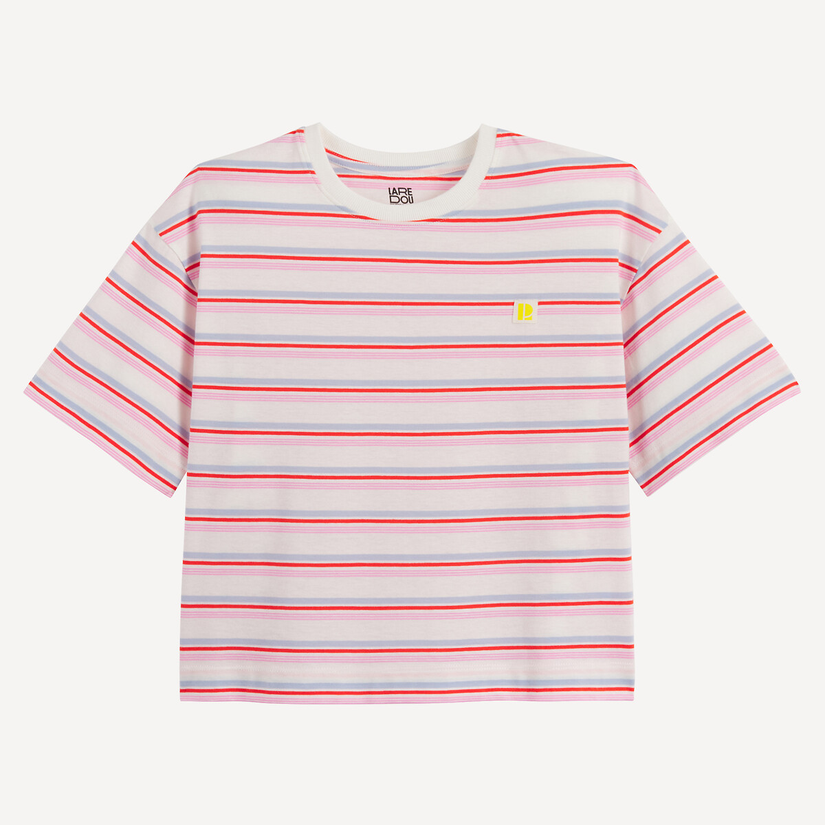 T-shirt rayé, à col rond, manches courtes rayé, LA REDOUTE COLLECTIONS