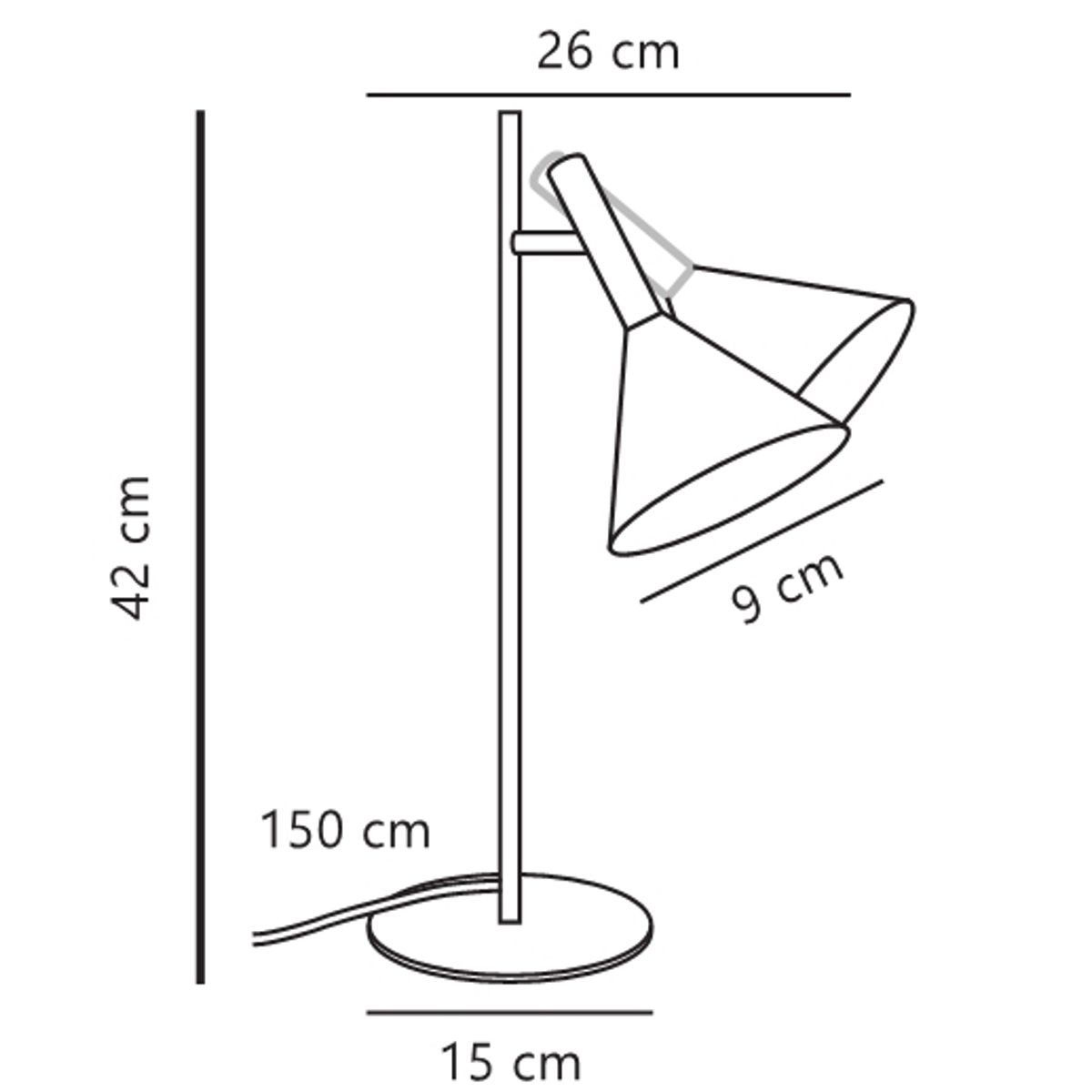 Lampe à poser tête de lampe réglable en métal, KELVIS noir, NORDLUX