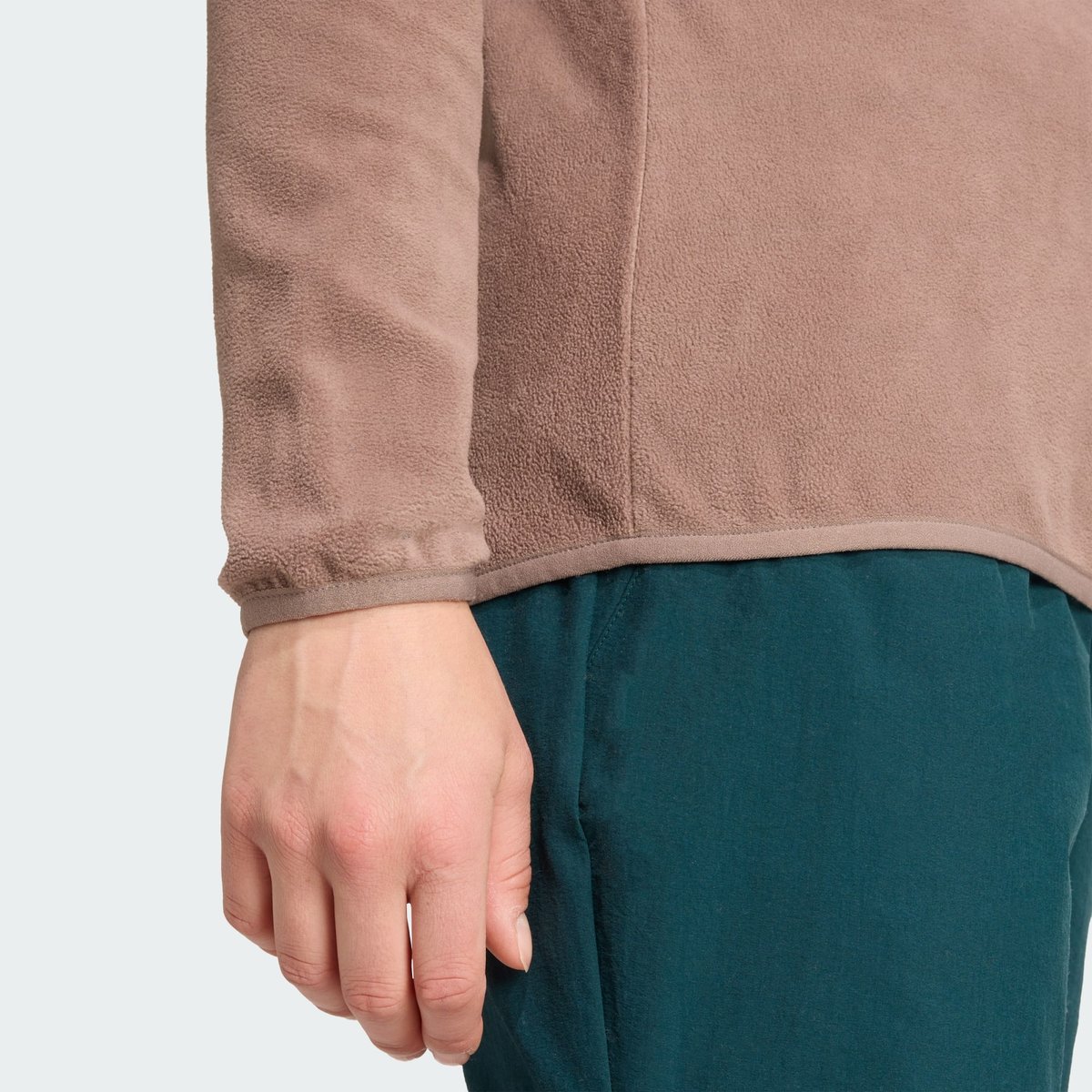 Veste Molleton Demi-Zip Multi Essentials Veste Molleton Demi-Zip Multi Essentials trace brown, adidas Performance
