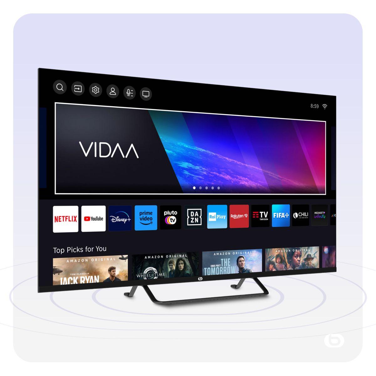 TV QLED 43QLED306 43" (109 cm) 4K - Smart TV couleur unique, ESSENTIEL B