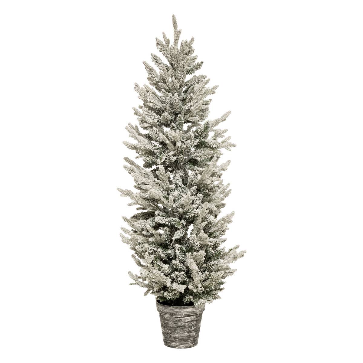 Sapin en pot Frosty 150 cm blanc, FEERIC LIGHTS & CHRISTMAS